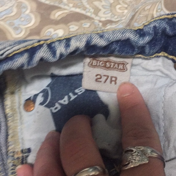 Big Star vintage look boot  cut jeans size 27R - Picture 3 of 8